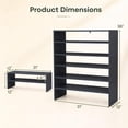 thumbnail image 3 of Costway 3 PCS Stackable Shoe Rack 31-Inch Horizontal Organizer 2-tier StorageShelf Black, 3 of 8