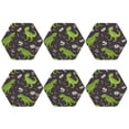 thumbnail image 2 of Balery 6 Pcs Dinosaur Skeletonleather Coasters Set, Drink Table Cup Coasters For Living Room Kitchen Coffee Decor, 2 of 9