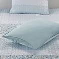 thumbnail image 4 of Izzovium King/Cal King 4 Piece Seersucker Quilt Set, Aqua Floral Farmhouse Style with Decorative Pillow, Hypoallergenic, 4 of 16