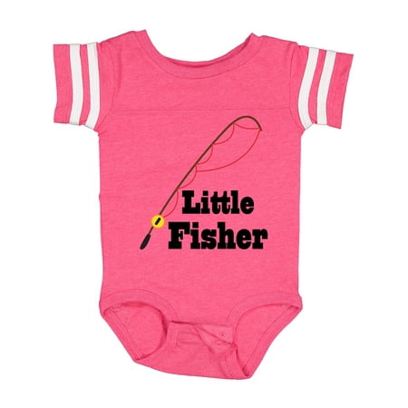 

Inktastic Little Fisher Fishing Gift Baby Boy or Baby Girl Bodysuit