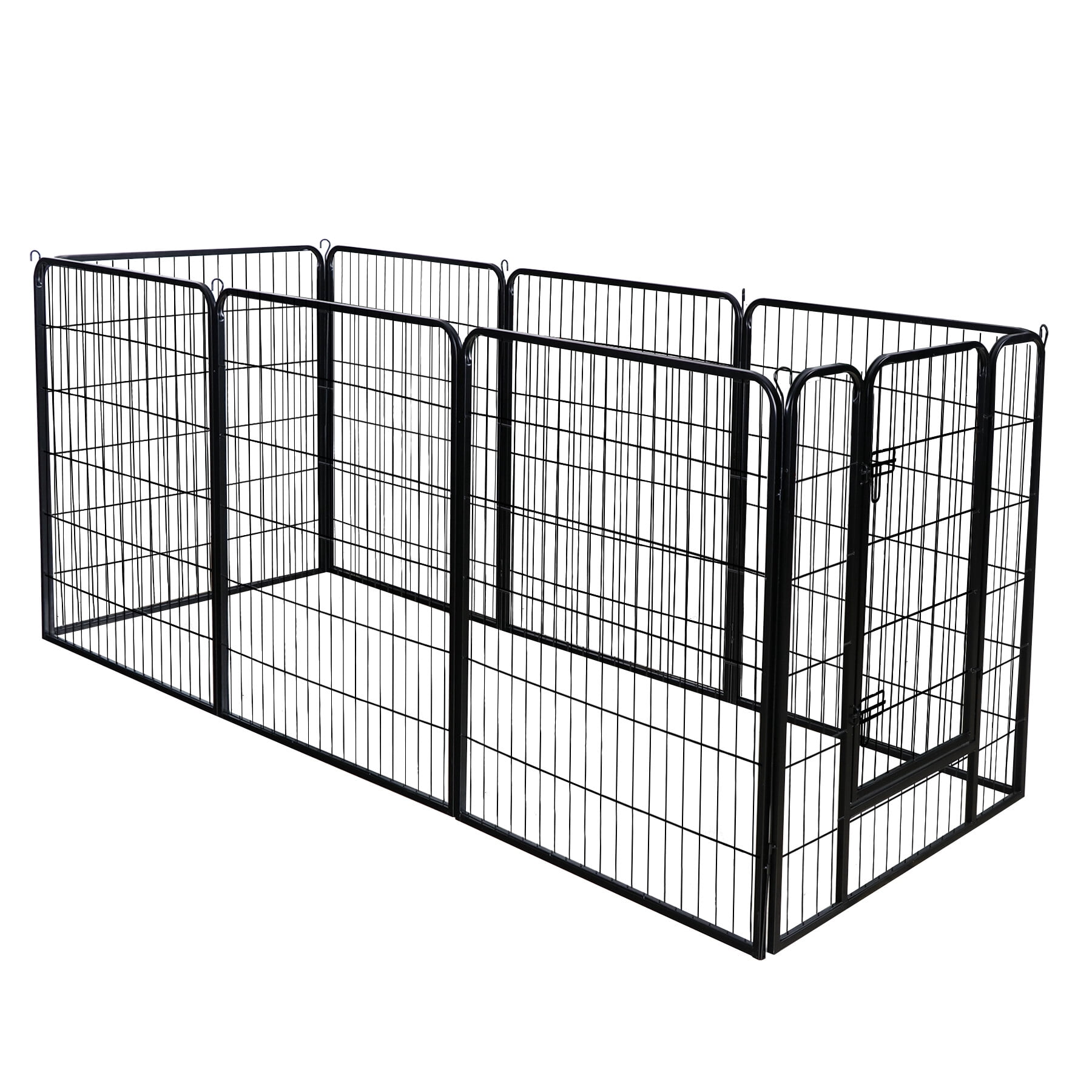 SuperDeal 8 Panels 39" Pet Playpen Dog Kennel Foldable Metal Exercise Fence