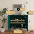 thumbnail image 6 of Clihome Modern Accent Storage Cabinet with 2 Doors, Buffet Sideboard, Green, 6 of 6