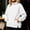 White, variant on Sevevn Women's Oversized Turtleneck Fleece Long Sleeve Sweatshirt Winter Casual