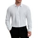 thumbnail image 1 of Camisas de vestir formales de color sólido de manga larga con cuello de punta para hombres INSPIRE CHIC, blancas, talla M, 1 of 6