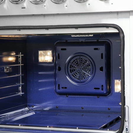 Forno Appliances - Capriasca 6.58 Cu. Ft. Freestanding Double Oven Dual Fuel Range with Left Oven Swing Door