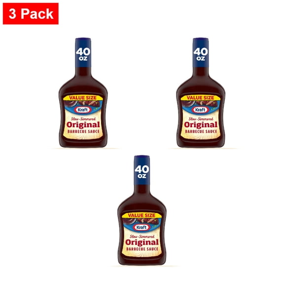 Kraft Original Slow-Simmered Barbecue Sauce Value Size 40 oz - 3 Pack
