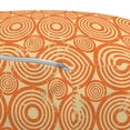 thumbnail image 3 of Art Nouveau Pouf Cover with Zipper, Spiral Circles Old Fashioned Pastel Geometric Grunge Round Forms, Soft Decorative Fabric Unstuffed Case, 30" W X 17.3" L, Pale Yellow Vermilion, by Ambesonne, 3 of 5