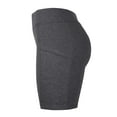 thumbnail image 3 of Women's Cotton 15 Inch Outseam Shorts with 2 Side Pockets, Charcoal Grey M, 3 of 4