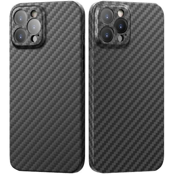 Funda de teléfono compatible con el nuevo iPhone 13 Pro Max de fibra de carbono real de 2022