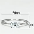 thumbnail image 2 of TS082 - Rhodium 925 Sterling Silver Ring with AAA Grade CZ  in Clear, 2 of 5