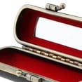 thumbnail image 3 of Vintage PU Leather Lipstick Case, Lipstick Box with Mirror And Metal Button, 3 of 7