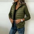 thumbnail image 4 of Enjoytime Quilted Jackets for Women Patchwork Knit Long Sleeve Zip Up Hooded Coat Warm Casual Lightweight Outerwear with Pocket, 4 of 7