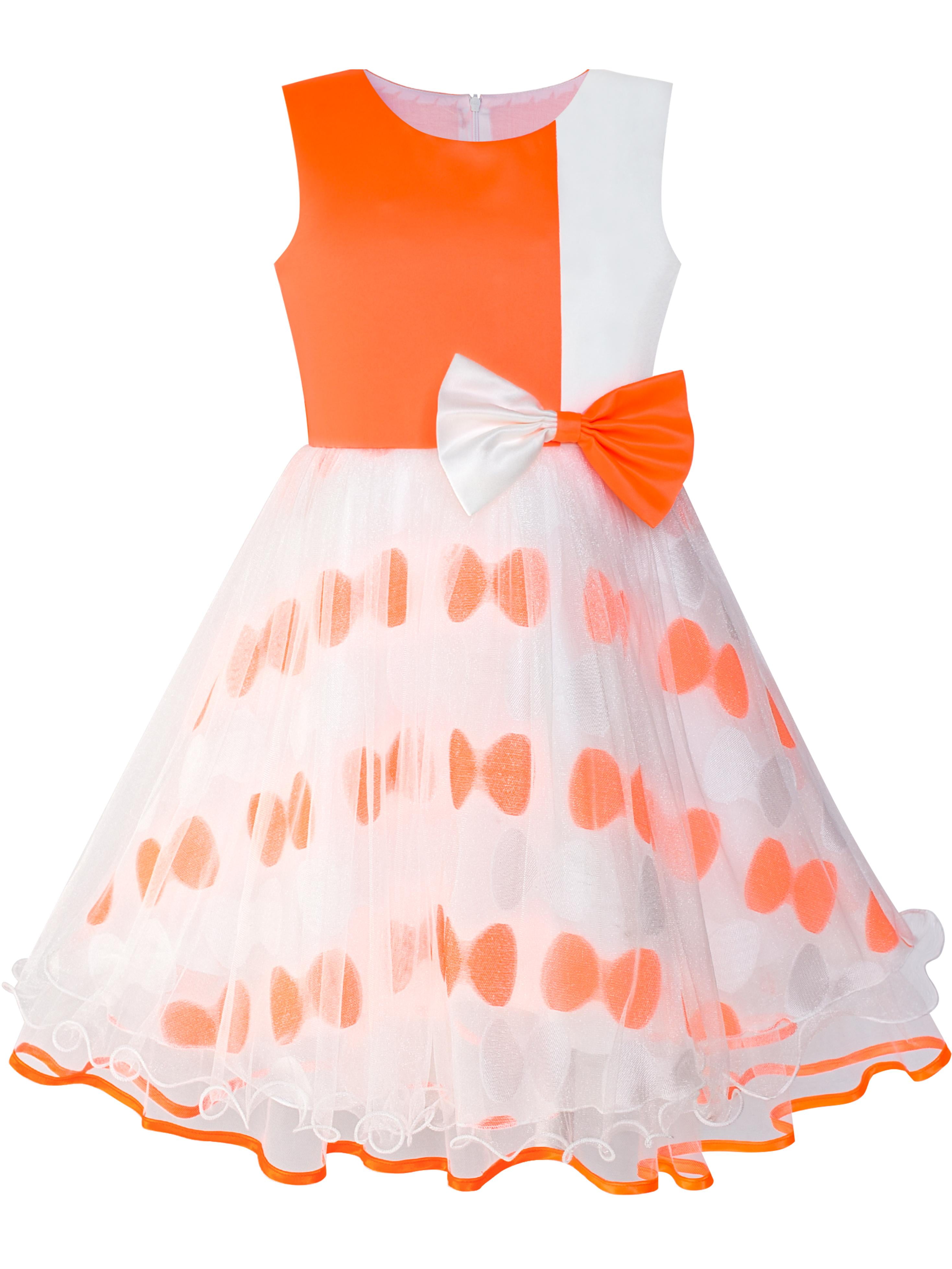 orange color contrast dresses