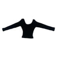 thumbnail image 4 of Figura a escala 1/6, top de manga larga, accesorios de moda, atuendo, vestido elegante para negro, 4 of 9