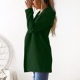 thumbnail image 6 of Jalioing Mid-Lenth Blazer for Women Open Front Lapel Solid Color Long Sleeve Dressy Elegant Long Cardigan (X-Large, Green), 6 of 7
