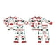 thumbnail image 3 of Conjunto de pijamas de hermano y hermana de estilo navideño, pantalones largos para niños y niñas, conjunto de pijamas de manga larga, patrón de calcetines de regalo, 3 of 4