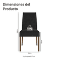 thumbnail image 3 of Juego de 2 Sillas de Comedor Madesa 4255 Marrón/Oxford, 3 of 9