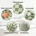 thumbnail image 5 of Checkered Reading Pillow for Sitting up in Bed, Lounging, Reading, Working on Laptop, Watching TV, Women Teens Kids Backrest Pillows with Arms, Sofa Couch Back Support Cushion,Green, 5 of 9