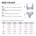 thumbnail image 4 of Kdxio Eiffel Tower and Hearts Print Women's 2 Piece High Waisted Wrap Spaghetti Strap Summer Swimsuit Bikini Set-Small, 4 of 7