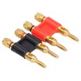 thumbnail image 4 of Conectores Chapados En Oro, Menos Interferencia Conectores Tipo Banana Duales Conductividad Apilable Para Cable De Altavoz De 12-18 AWG ANGGREK Brass Banana Plug, 4 of 8