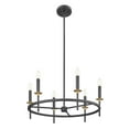 thumbnail image 6 of Meridian M100140NB 6-Light Chandelier in Natural Brass, 6 of 7