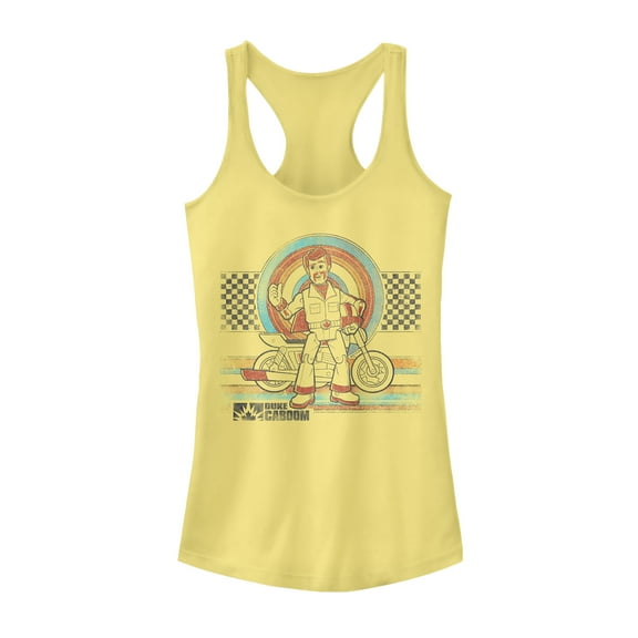 Junior's Toy Story Caboom Retro Racerback Tank Top Banana Small