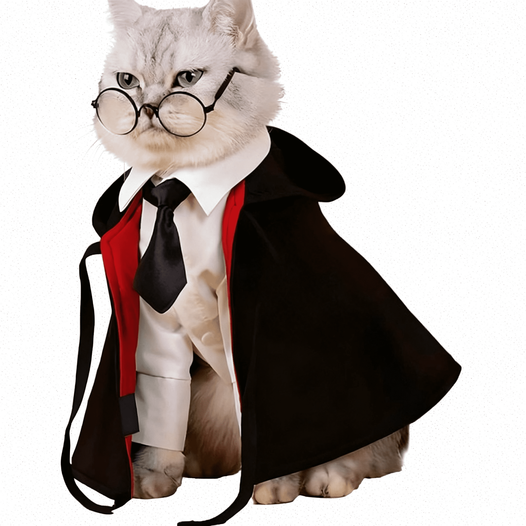 Pet Halloween Wizard Cape Costume for Cats and Small Dogs with Breathable Fabric