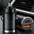 thumbnail image 3 of JcBlaon USB C Car Charger, 2-Port 30W Dual USB-C & USB-A Car Power Adapter PD/QC Fast Charging Cigarette Lighter, 3 of 8