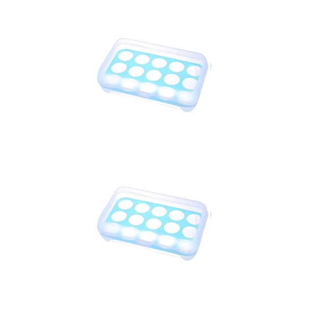 Caja de almacenamiento de huevos Inteprter Azul 2Conjunto