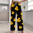 thumbnail image 2 of Bunch of Rubber Ducks Pajama Pants Breathable with Pockets Pajamas For Lady Vintage Sleeping Pants Bedroom Homewear, 2 of 6