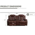 thumbnail image 4 of AYCP Multifunction Power Air Leather Recliner Sofa Set with LED Lights, Living Room Furniture, Reclining Sofa, loveseat, Chair with USB Port/Storage Loveseat, 4 of 6