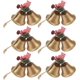 thumbnail image 1 of campanas navideñas rojas, adornos colgantes de metal para árbol de Navidad, decoración navideña., 1 of 4