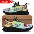 thumbnail image 1 of Zapatos planos de enfermera para primavera y otoño para mujer, zapatillas con cordones y diseño de marca médica con dibujos animados de enfermeras y médicos, 1 of 6