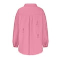 thumbnail image 4 of CheerKidz Womens Denim Jacket Fringed Ripped Long Sleeve Lapel Button Casual Winter Clothes Spring Outerwear Daily Fashion Coat for Fall(Pink,XL), 4 of 6