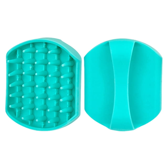 Cepillo de silicona para el baño y masaje de gatos y perros, para lavar, frotar y controlar la muda