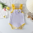 thumbnail image 2 of Sngxgn Girl Baby Girls Ruffle Sleeve Bodysuit Toddler Girl Shirts Jumpsuit(Purple,90), 2 of 5
