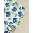 thumbnail image 7 of Suealasg 2Pcs Kids Girl Summer Clothes 6M 1T 2T 3T 4T Toddler Girl Casual Beach Outfits Short Sleeve Fruit Print T-Shirts Tops and Elastic Waist Shorts Set, 7 of 7