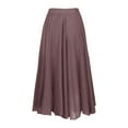 thumbnail image 5 of QHFBli Women's Girls Elastic Waist Long Flowy Bohemian Cotton Casual Maxi Skirt for Summer Beach Holiday, 5 of 8