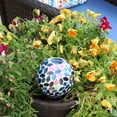 thumbnail image 6 of Sunnydaze Spring Petals Round Mosaic Glass Plant Watering Bulb with Clay Watering Spike, 6 of 10