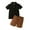 Black, variant on Huowey Baby Toddler Boy Polo Shirt Short Sleeve & Casual Shorts Sets Kids Summer Clothes Suit Little Boys Outfits Versatile Dailywear, 4-5 Years