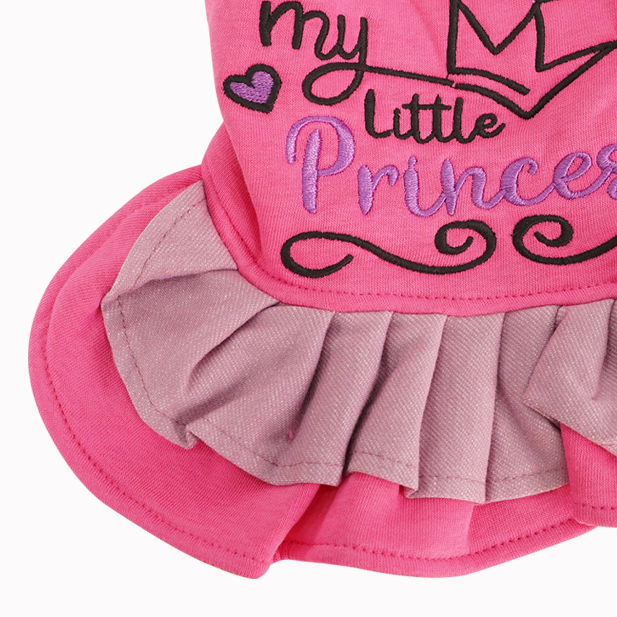 SussexHome Pets Large Dog Dress for Large Dogs for Winter - Washable Cute Dog Sweater Dress - Full Coverage Embroidered Dog Sweater for Girls - Pink