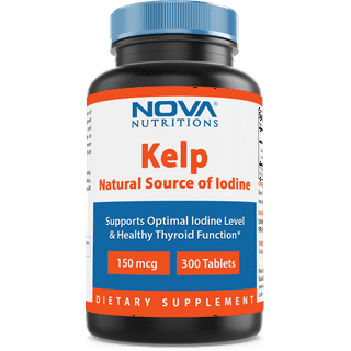 Algas Marinas/Kelp 90 Capsules by Betel Natural - 1000 mg per Serving -  Natural Iodine and Sea Nutrients