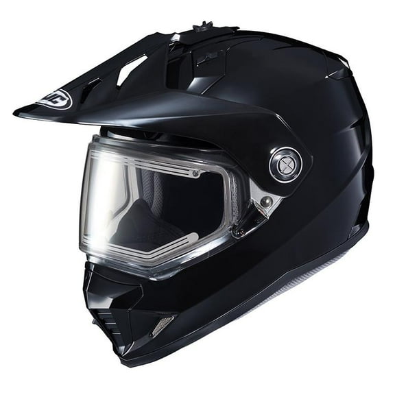 HJC DS-X1 Solid snowmobile helmet with Electric Shield (X-Large, Black)
