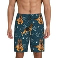 thumbnail image 1 of Balery German Shepherd Dog Pantalones cortos de pijama de punto de algodón para hombre con cinturilla y bolsillos-4X-Large, 1 of 6
