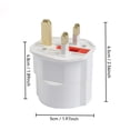 thumbnail image 3 of Lunxisen 2 Pcs EU to UK Plug Adapter Travel Converter Essential for European Electronics in British Outlets Universal Power Adaptor, 3 of 8