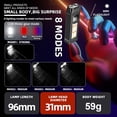 thumbnail image 4 of Linterna LED multifuncional, recargable, portátil, magnética, con dos fuentes de luz y clip para bolígrafo, linterna de emergencia para acampar, 4 of 5