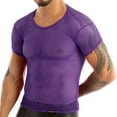 thumbnail image 3 of YiZYiF-camisetas transparentes de malla para hombre, ropa Sexy para discoteca, 3 of 5