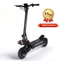 Off-road Electric Scooter for Adult 6000W Dual Drive, Top Speed 55MPH Fast E-scooter,60Miles Long Range,60V 35AH Foldable Escooter 11" Off-Road Vacuum Tires Fast E-Scooter