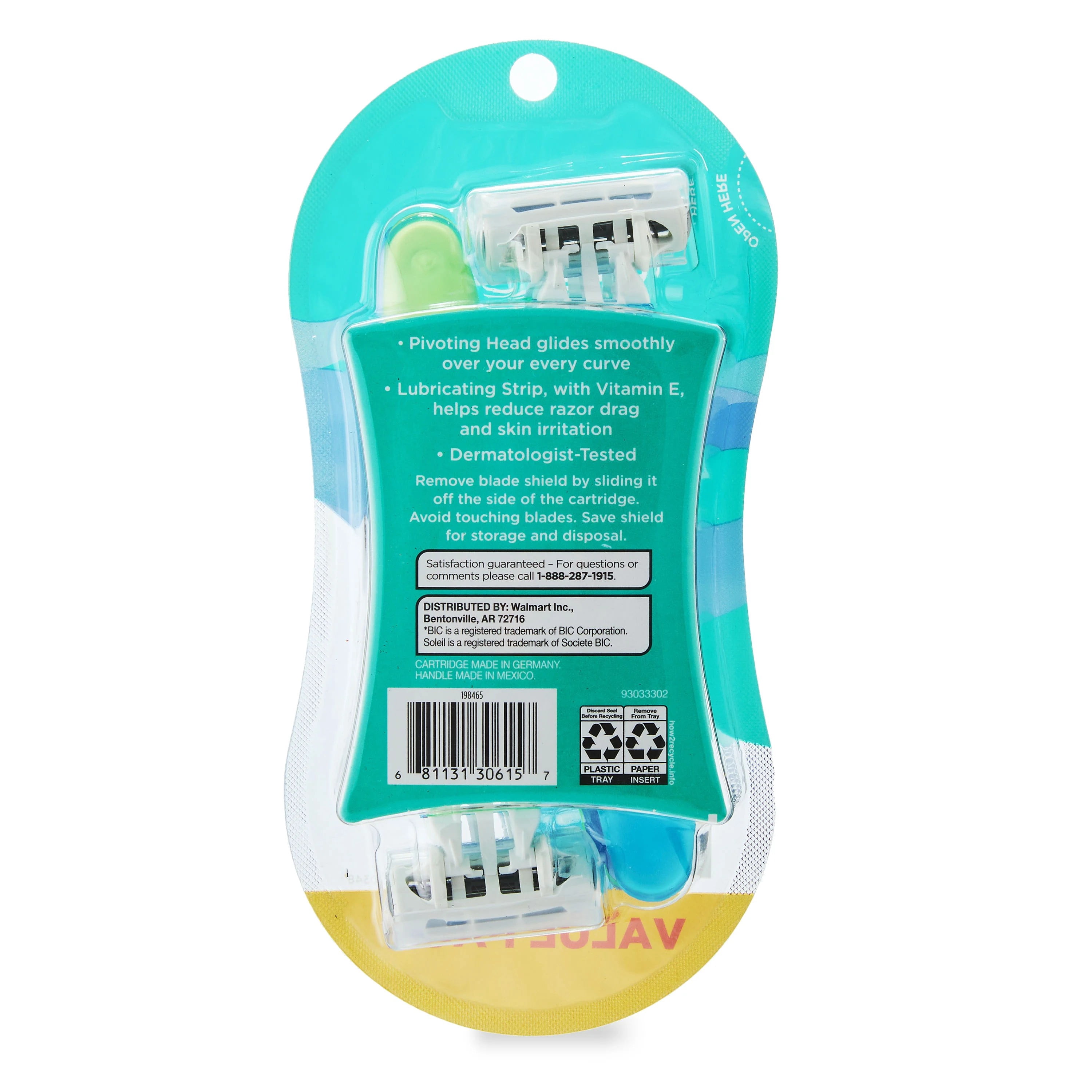 Equate Women's 4-Blade Disposable Razors, Color May Vary, 6 Count