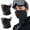 Extra Long Style - Black+Black, variant on 2-Pack Half Face Mask for Motorcycle Cycling, Breathable Windproof UV Protection Dustproof Neck Gaiter for Outdoor Sports